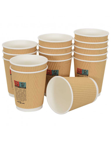 Bicchieri da Caffè in Carta 500 pz 8oz 200ml Marrone