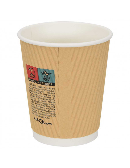 Bicchieri da Caffè in Carta 500 pz 8oz 200ml Marrone
