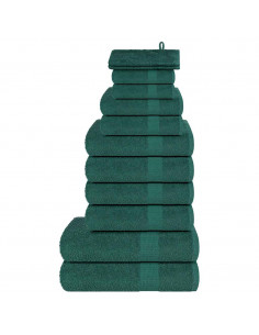 Set Asciugamani 12 pz Verde Mela 360 gsm 100% Cotone