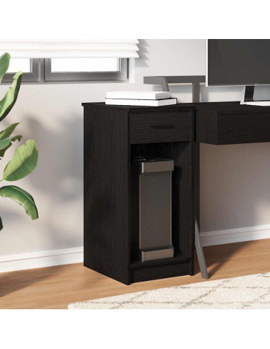 Supporto a Torre per Computer con Cassetto Nero 35x45x77 cm