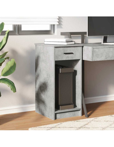 Supporto a Torre per Computer con Cassetto Grigio 35x45x77 cm