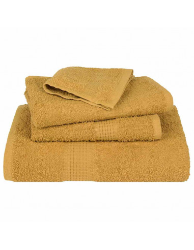 Set Asciugamani 12 pz Oro 360 gsm 100% Cotone