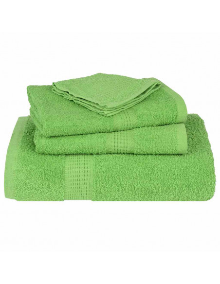 Set Asciugamani 6 pz Verdi 360 gsm 100% Cotone