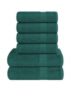 Set Asciugamani 6 pz Verde Mela 360 gsm 100% Cotone