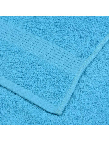 Set Asciugamani 6 pz Turchesi 360 gsm 100% Cotone