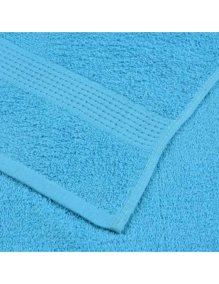 Set Asciugamani 6 pz Turchesi 360 gsm 100% Cotone