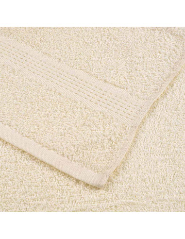 Set Asciugamani 6 pz Crema 360 gsm 100% Cotone