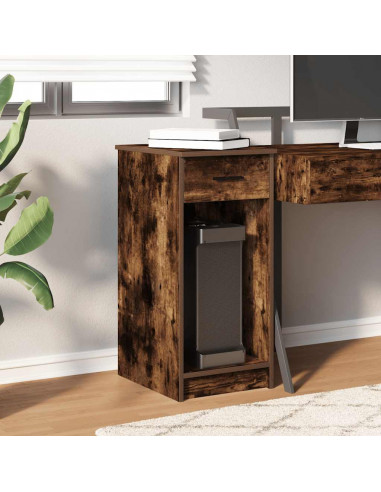 Supporto per Computer a Torre con Cassetto Rovere 35x45x77 cm