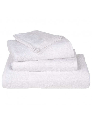 Set Asciugamani 6 pz Bianchi 360 gsm 100% Cotone