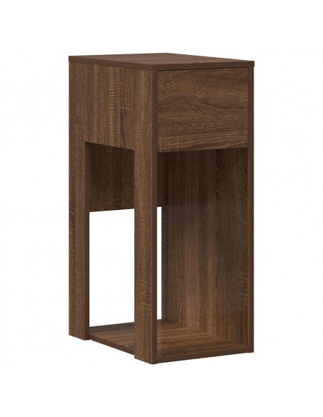 Supporto per Computer a Torre con Cassetto Marrone 35x45x77 cm