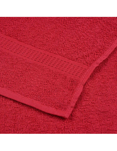 Set Asciugamani 6 pz Rossi 360 gsm 100% Cotone