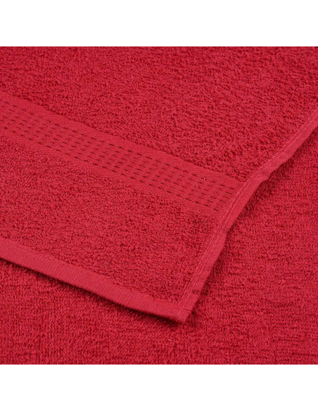 Set Asciugamani 6 pz Rossi 360 gsm 100% Cotone