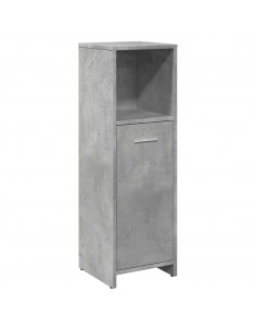 Mobile da Bagno Grigio Cemento 30x30x95 cm in Legno Multistrato
