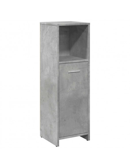 Mobile da Bagno Grigio Cemento 30x30x95 cm in Legno Multistrato