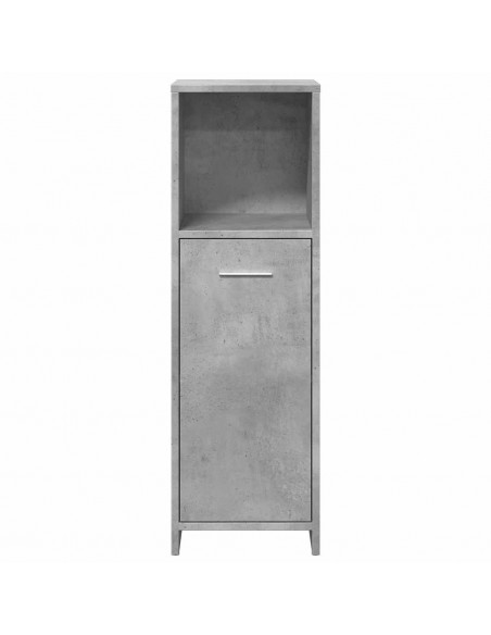 Mobile da Bagno Grigio Cemento 30x30x95 cm in Legno Multistrato