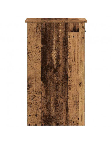 Supporto per Computer a Torre con Cassetto Antico 35x45x77 cm