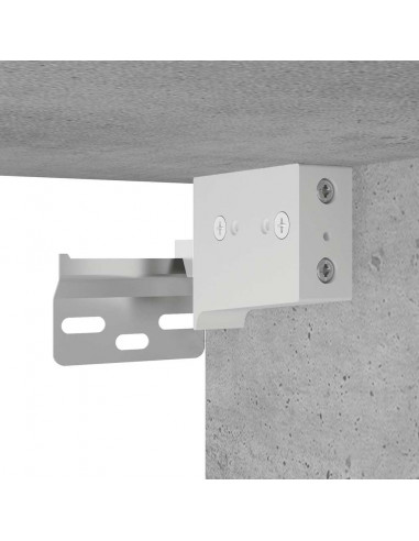 Mobile Bagno con Specchio Grigio Cemento 80x20,5x64 Multistrato