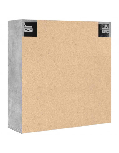 Mobile Bagno con Specchio Grigio Cemento 64x20x66,5 Multistrato