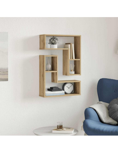 Mensole Parete a Cubo 2 pz Artigianale 50x15x50 cm Truciolato