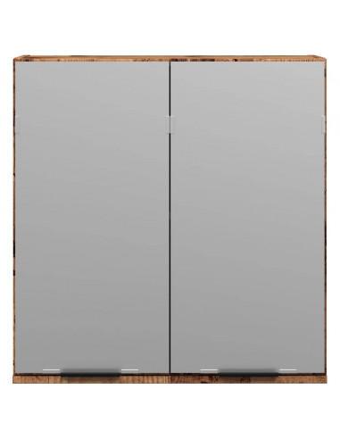 Mobile Bagno con Specchio Legno Antico Legno Multistrato