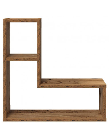 Mensole a Cubo Muro 2 pz Legno Antico 50x15x50 cm in Truciolato