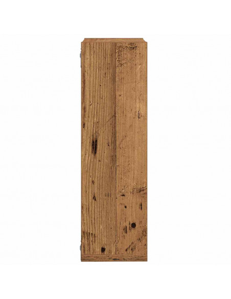Mensole a Cubo Muro 2 pz Legno Antico 50x15x50 cm in Truciolato