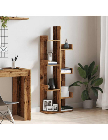 Libreria Legno Antico 48x25,5x140 cm in Legno Multistrato