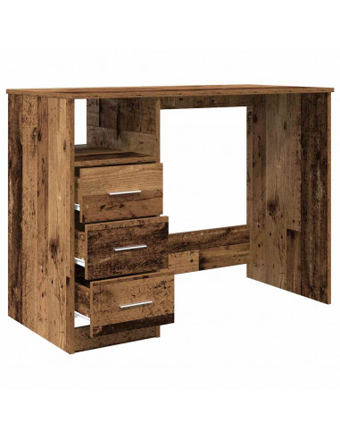 Scrivania Legno Antico 102x76x50 cm in Legno Multistrato