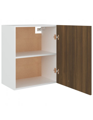 Mobile Pensile Rovere Marrone 50x31x60 cm in Legno Multistrato