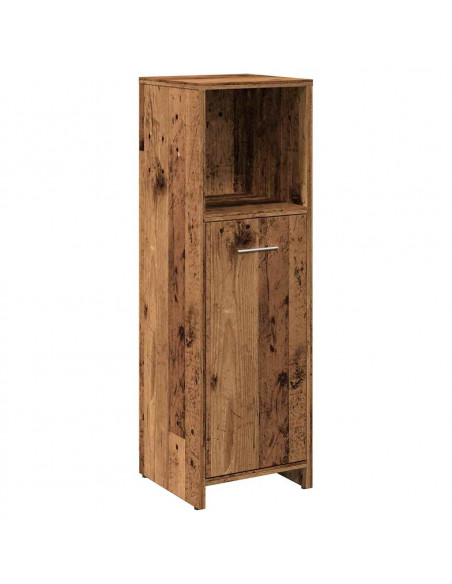 Mobile da Bagno Legno Antico 30x30x95 cm in Legno Multistrato