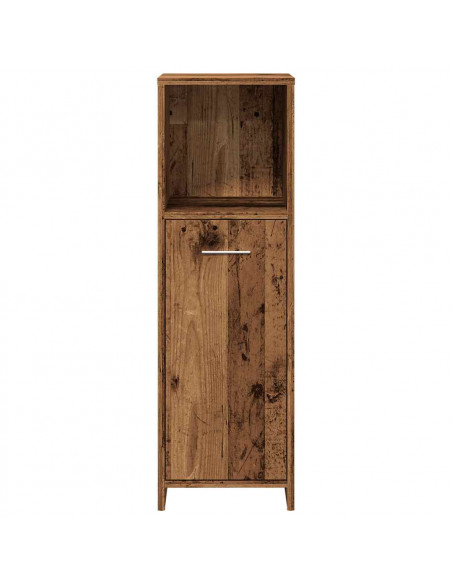 Mobile da Bagno Legno Antico 30x30x95 cm in Legno Multistrato