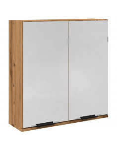 Mobile da Bagno Specchio Rovere Artigianale Legno Multistrato