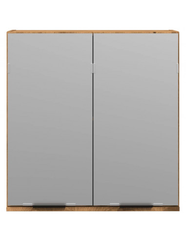 Mobile da Bagno Specchio Rovere Artigianale Legno Multistrato