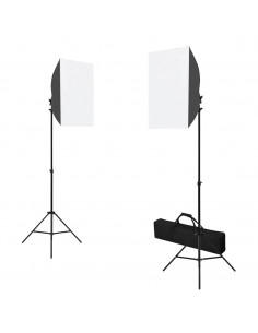 Kit per Studio Fotografico con Set Luci, Fondale e Riflettore 2