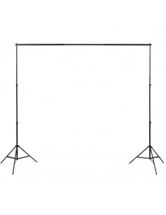 Kit Studio Foto con 3 Fondali in Cotone Telaio Regolabile 3x5 m 2