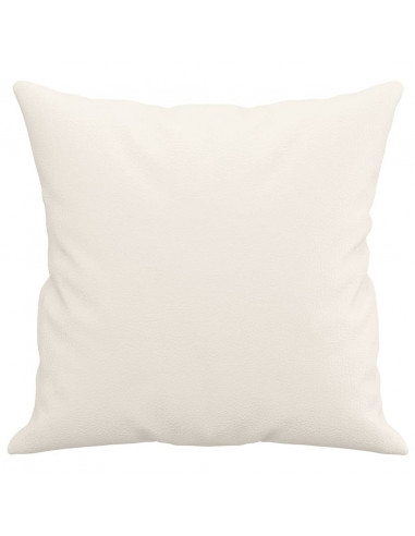 Cuscini Decorativi 2pz Crema 40x40 cm in Similpelle