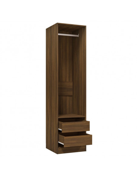 Armadio con Cassetti Rovere Marrone 50x50x200 Legno Multistrato