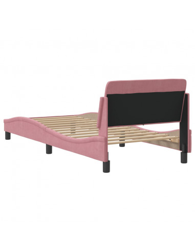 Giroletto con Testiera Rosa 90x190 cm in Velluto