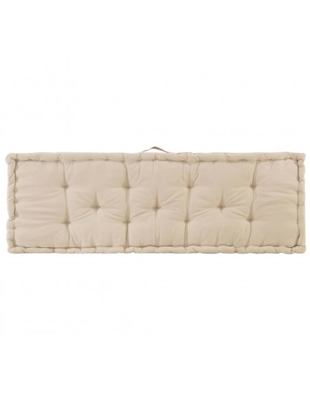 Cuscini per Pallet e Pavimento 2 pz in Cotone Beige