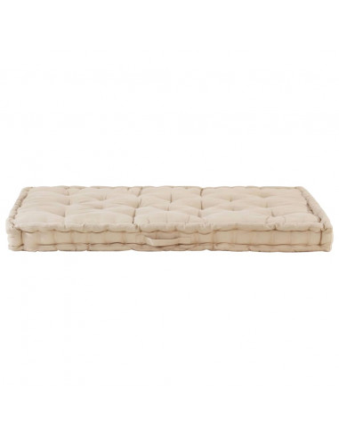 Cuscini per Pallet e Pavimento 2 pz in Cotone Beige