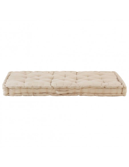Cuscini per Pallet e Pavimento 2 pz in Cotone Beige