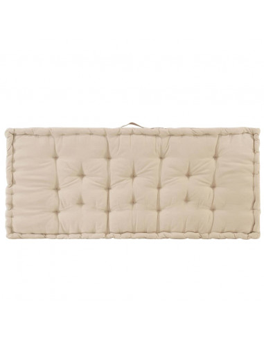 Cuscini per Pallet e Pavimento 2 pz in Cotone Beige