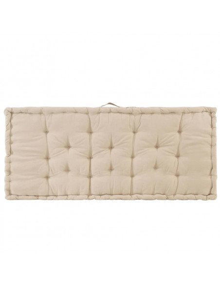 Cuscini per Pallet e Pavimento 2 pz in Cotone Beige