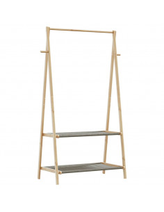 Appendiabiti con Ripiani 96x45,5x150,5 cm in Bambù