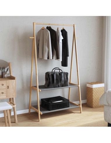 Appendiabiti con Ripiani 96x45,5x150,5 cm in Bambù