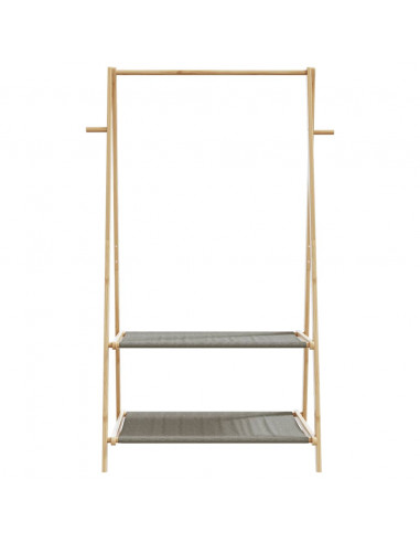 Appendiabiti con Ripiani 96x45,5x150,5 cm in Bambù