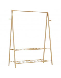 Appendiabiti con Ripiani 132x45,5x150,5 cm in Bambù