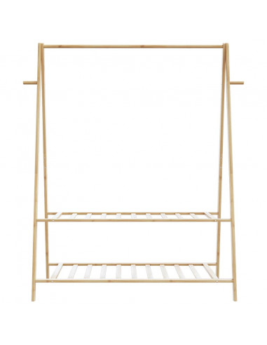 Appendiabiti con Ripiani 132x45,5x150,5 cm in Bambù
