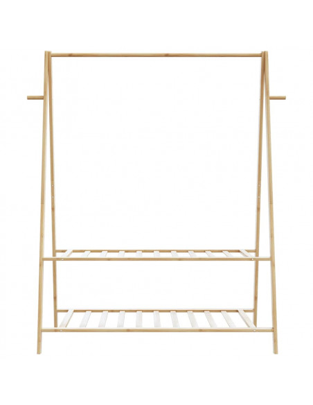 Appendiabiti con Ripiani 132x45,5x150,5 cm in Bambù