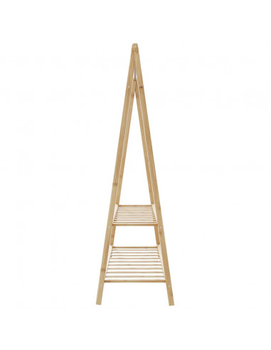 Appendiabiti con Ripiani 132x45,5x150,5 cm in Bambù